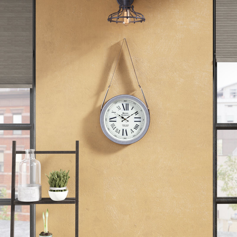 Trent Austin Design® Polished Nickel Metal 15" Wall Clock Wayfair